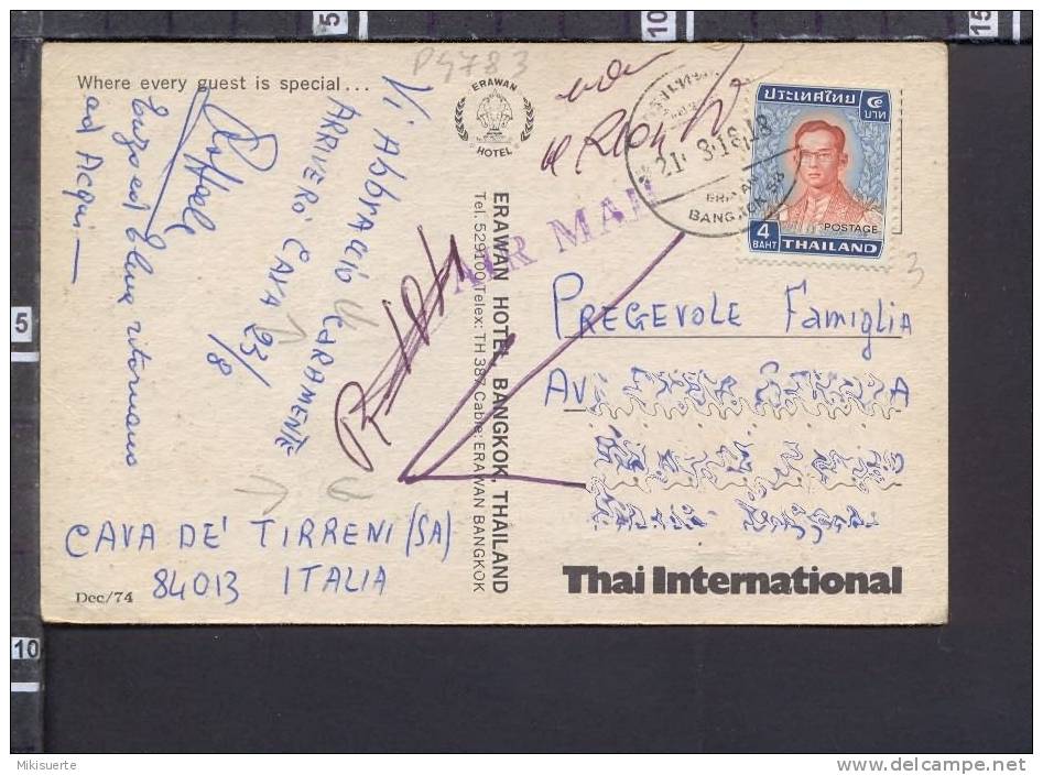 P4783 THAILAND BANGKOK ERAWAN HOTEL VG FP Crease - Tailandia