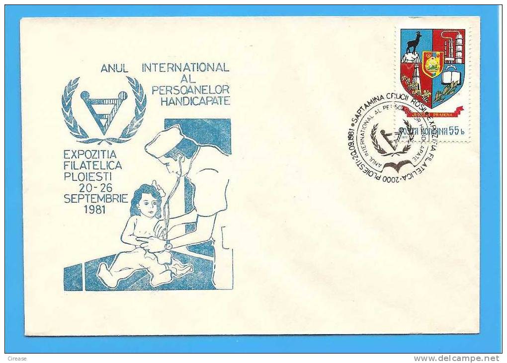 ROMANIA  Cover 1981. International Year Of Persons With Disabilities - Handicaps