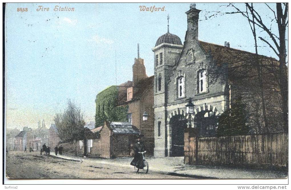 HERTS - WATFORD FIRE STATION 1905  Ht36 - Hertfordshire