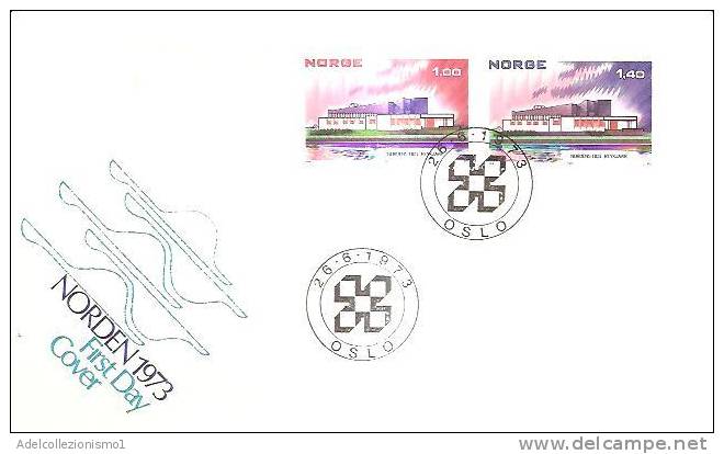 45311)lettera F.d.c. Serie Norden '73 Con 2 Valori + Annullo - FDC