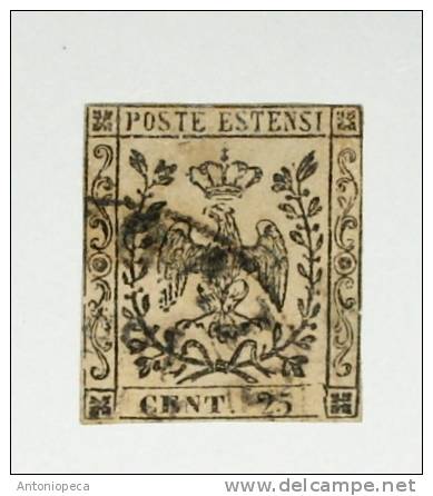 MODENA ITALIAN STATES 1852 USED - SASSONE N.4 - CAT VAL 75 - Modène