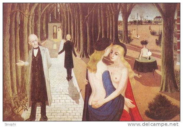 A85--20  @  PAUL DELVAUX Art Nudes , Painting  ( Postal Stationery , Articles Postaux ) - Nudes