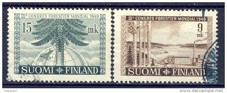 Finland 1949. Forestry. Michel 368-69. Cancelled (o) - Used Stamps