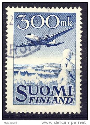 Finland 1950. Airplane. Michel 384. Cancelled (o) - Used Stamps