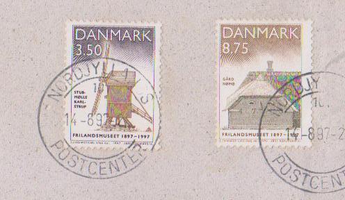 Denmark 1997, Commercial Air Mail Cover To India, Museums  Series, Half Set, Art - Posta Aerea