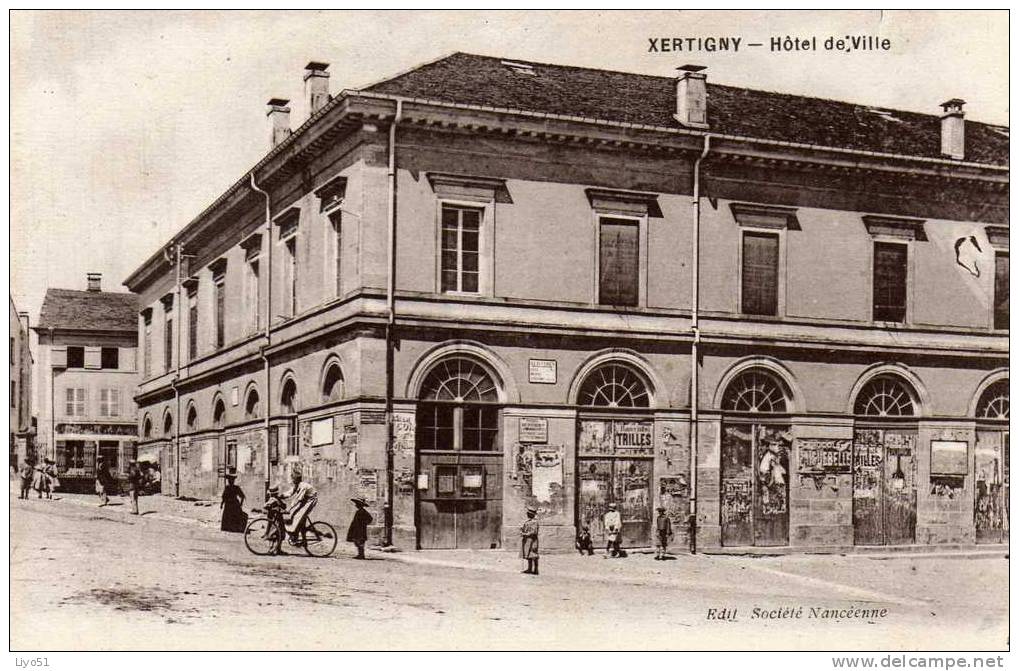Xertigny  Vosges  Hôtel De Ville      Cpa: Sépia : Bon état - Xertigny