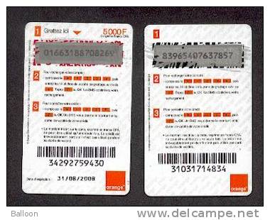 Cartes Orange 5000 Et 10000 F CFA Côte D´Ivoire - Côte D'Ivoire