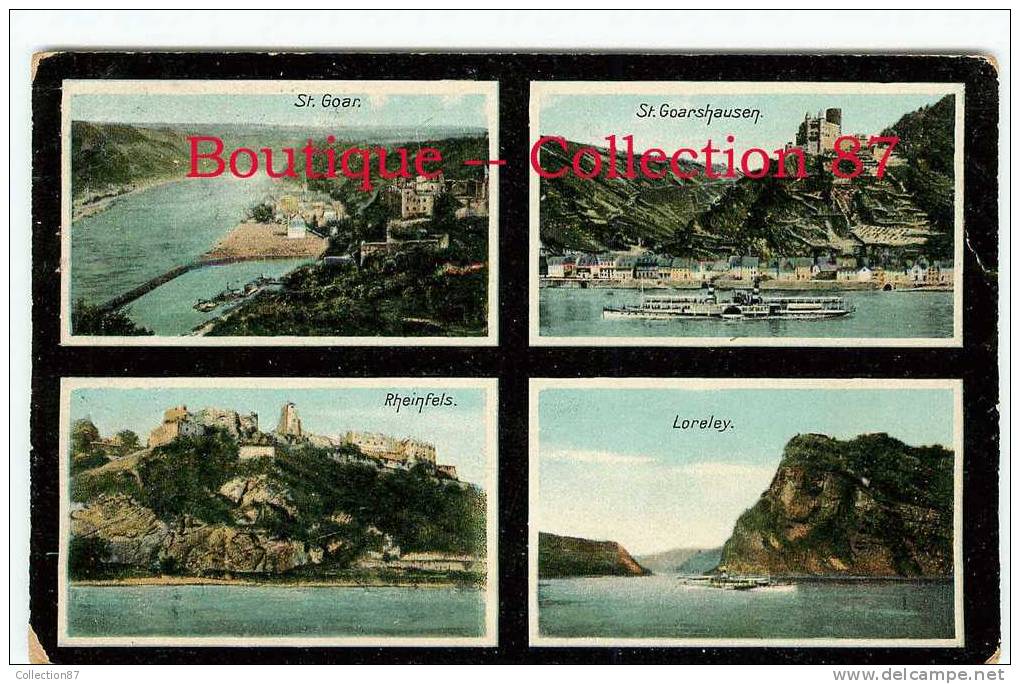 ALLEMAGNE - SAINT GOAR + RHEINFELS + SAINT GOARSHAUSEN + LORELEY - DOS VISIBLE - St. Goar