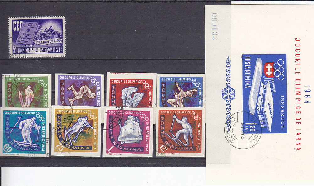 Roemenië, Nr 1562, 2203/2210, BL55, Michel = 23 Euro (XX14448) - Winter 1964: Innsbruck