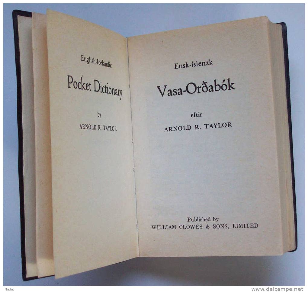 ENGLISH-ICELANDIC (208pages) And ICELANDIC-ENGLISH (176pages) POCKET DICTIONARY. - Dictionaries, Thesauri