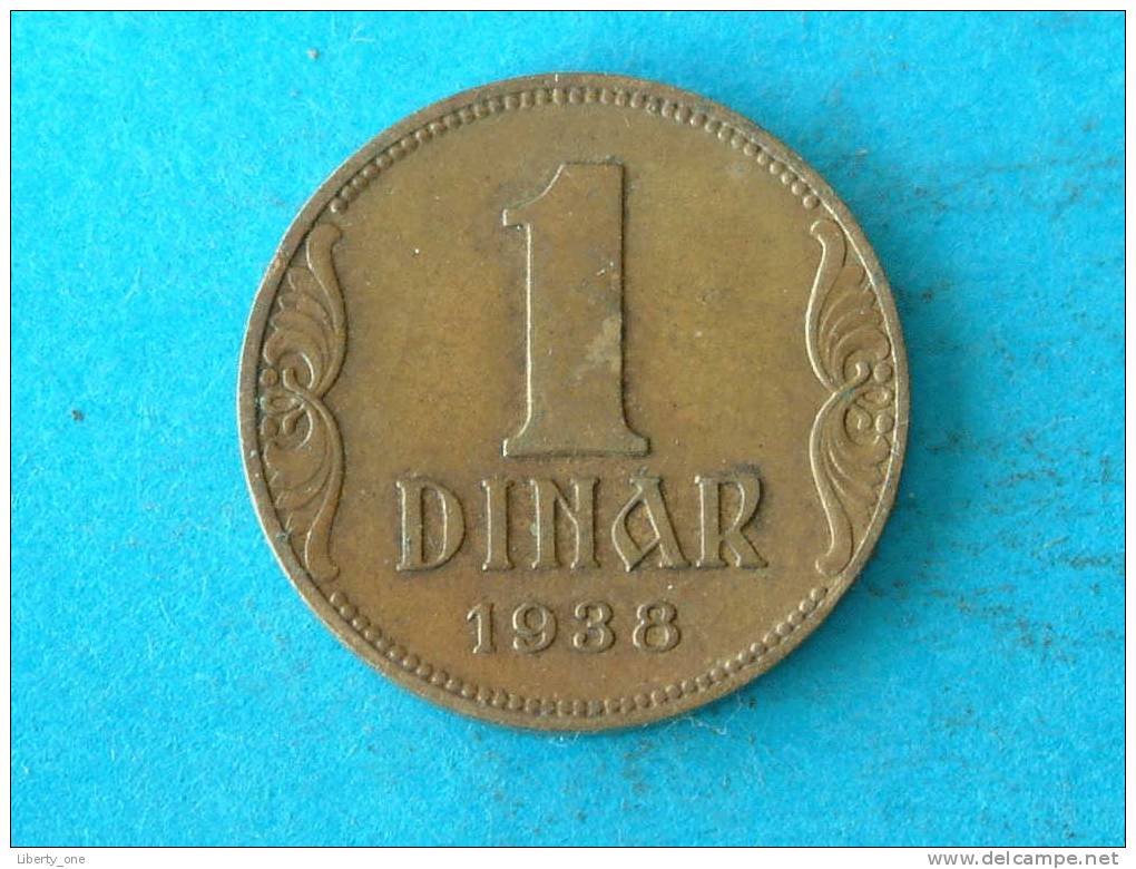 1938 - 1 DINAR / KM 19  ( For Grade, Please See Photo ) ! - Yougoslavie