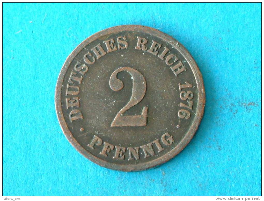 1876 A - 2 PFENNIG / KM 2 ( For Grade, Please See Photo ) ! - 2 Pfennig