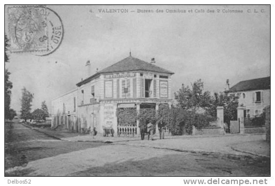 VALENTON 4 . - Bureau Des Omnibus Et Café Des 2 Colonnes - Valenton