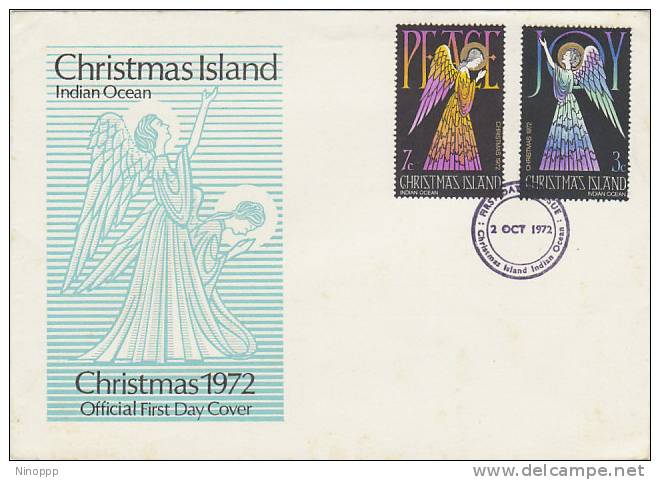 Christmas Island-1972 Christmas FDC - Christmas Island