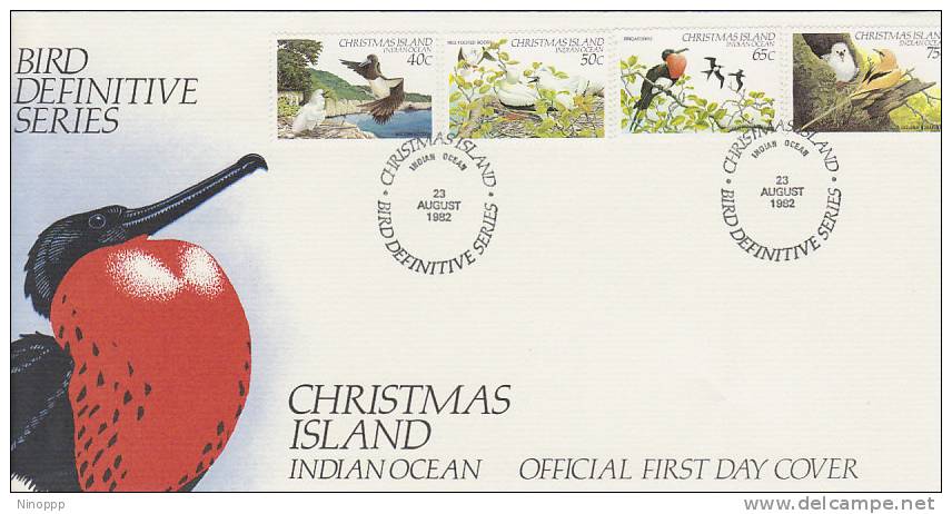 Christmas Island-1982 Birds Definitives, Dated 23 August 82, FDC - Christmaseiland