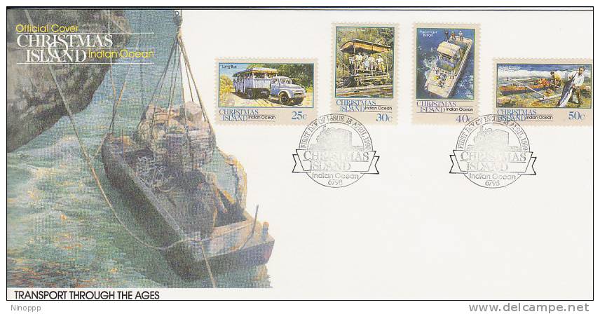 Christmas Island-1990 Transports I Dated 18 April 90, FDC - Christmas Island