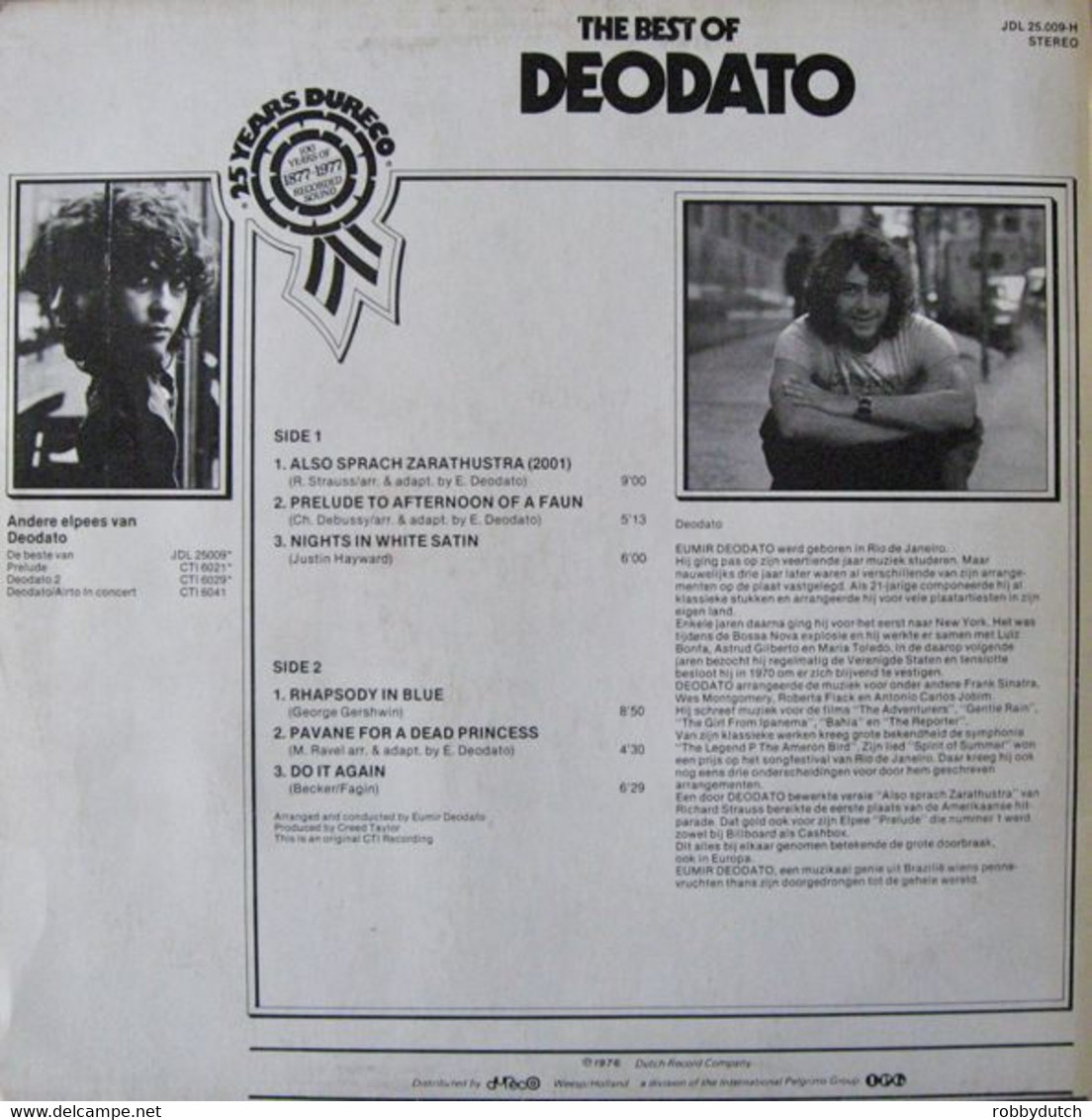 * LP *  THE BEST OF DEODATO (Holland Reissue 1977) - Instrumentaal