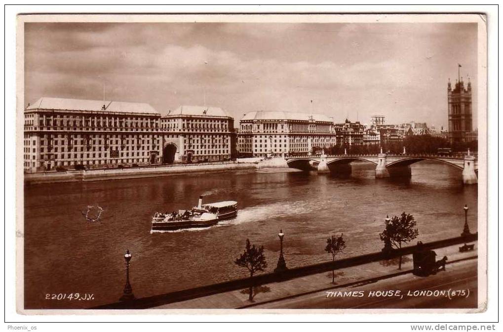 UNITED KINGDOM - London, Thames House, Year 1936 - River Thames