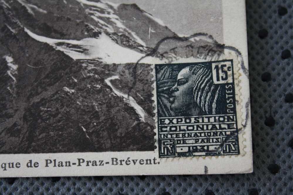 CPA Chamonix-mont-blanc Savoie 73 Téléférique Plan PRAZ-BREVENT Tim à Date Cachet Convoyeur 1931 St Gervais Fayet-chamo - Chamoux Sur Gelon