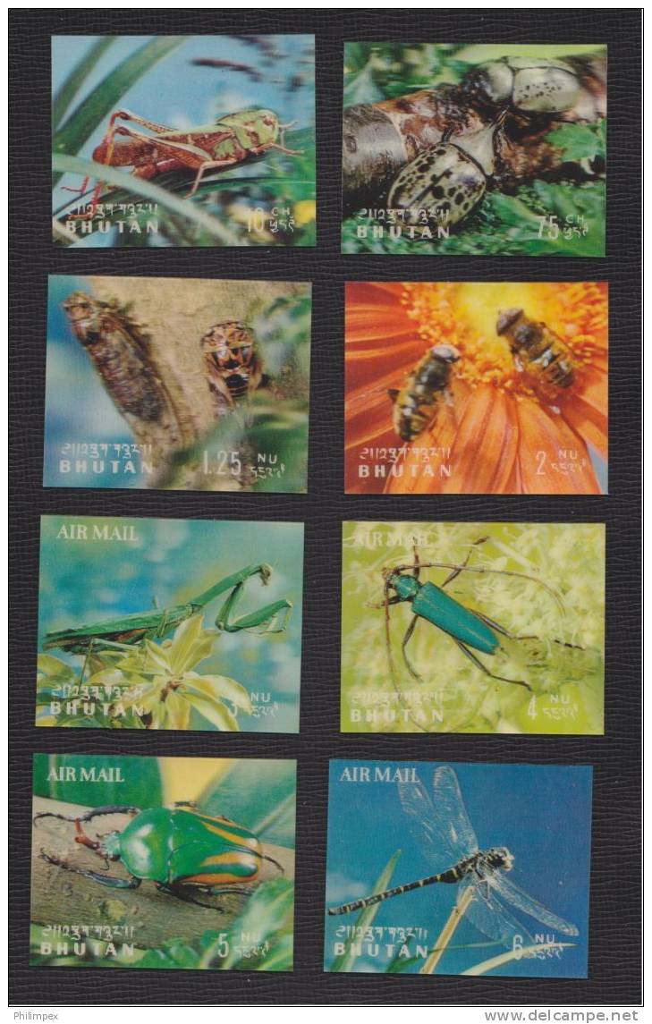 BHUTAN, INSECTS, COMPLETE SET 1969, MNH - Bhoutan