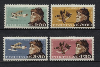 Portugal 1969  Admiral Carlos Viegas Gago Coutinho Explorer And Aviation Pioneer Airplanes Seaplane MNH - Explorers