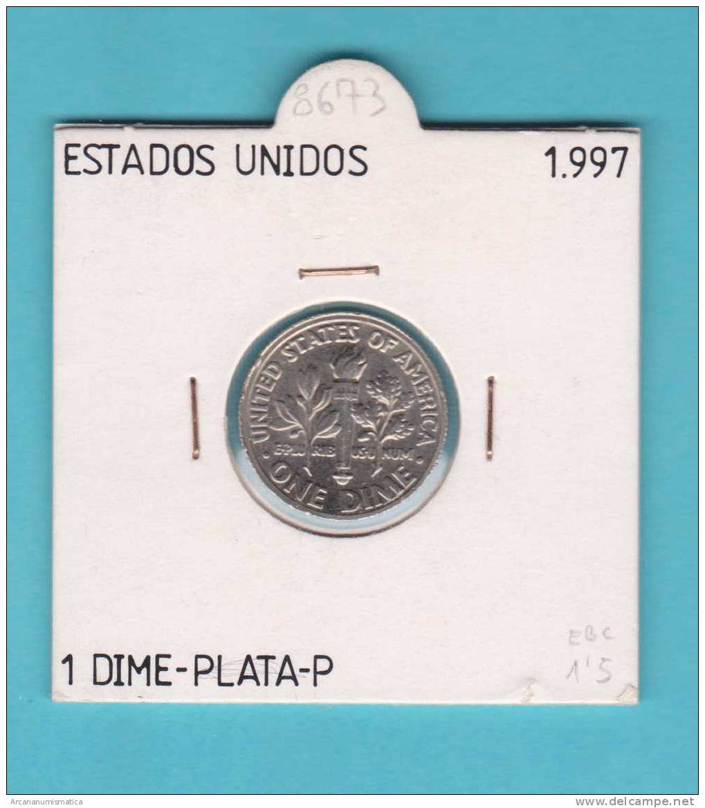 ESTADOS UNIDOS  1  DIME  1.997  PLATA-P KM#195A    EBC/XF  DL-8673 - 1946-...: Roosevelt