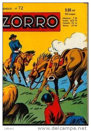 "ZORRO Mensuel - N° 72 Du 04/1961 - Zorro