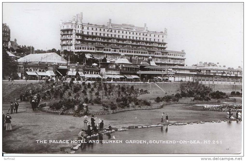 SOUTHEND - THE PALACE HOTEL ND SUNKEN GARDEN RP 1931 - Southend, Westcliff & Leigh