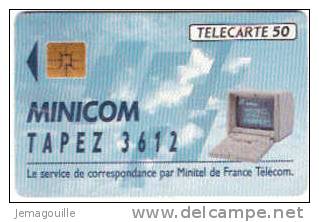 TELECARTE F271 SO6 04/1992 - MINICOM 50U * - Collections