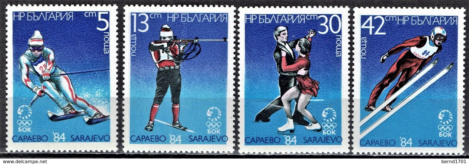 Bulgarien / Bulgaria  - Mi-Nr 3247/3250 Postfrisch / MNH ** (A326) - Hiver 1984: Sarajevo