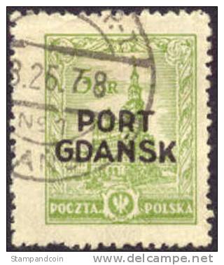 Port Gdansk / Danzig 1K11A (Mi 12) XF Used From 1926 - Ocupaciones