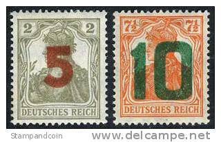 Poland 77-78 XF Mint Hinged Surcharged Gniezno Issue From 1919 - Neufs