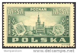 Poland B40 XF Mint Hinged Semi-Postal From 1945 - Ongebruikt