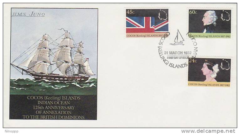 Cocos Islands- 1982 125th Anniversary Of Annexation FDC - Cocos (Keeling) Islands