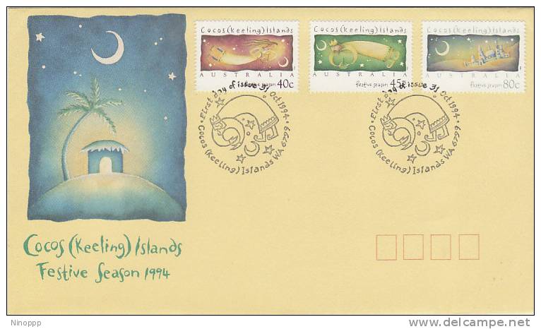 Cocos Islands  -1994 Christmas   FDC - Kokosinseln (Keeling Islands)