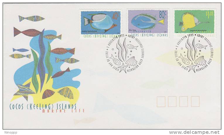 Cocos Islands  -1995 Marine Life FDC - Kokosinseln (Keeling Islands)