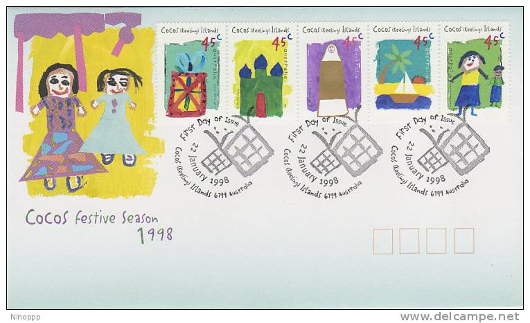 Cocos Islands  -1998 Festive Season  FDC - Kokosinseln (Keeling Islands)