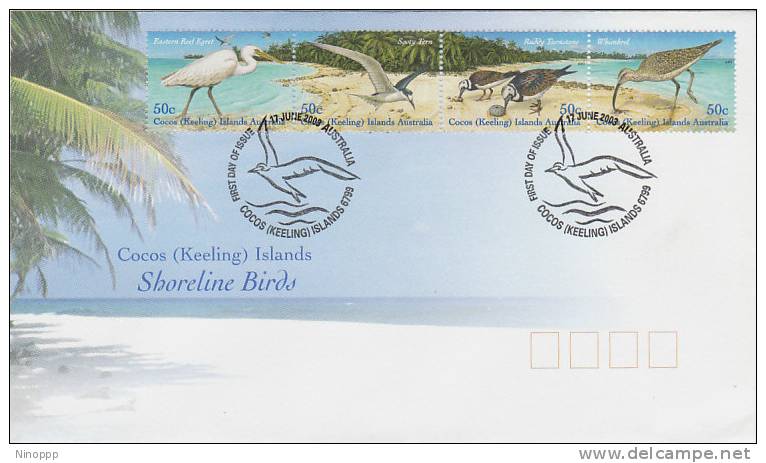 Cocos Islands  -2003 Shoreline Birds   FDC - Kokosinseln (Keeling Islands)