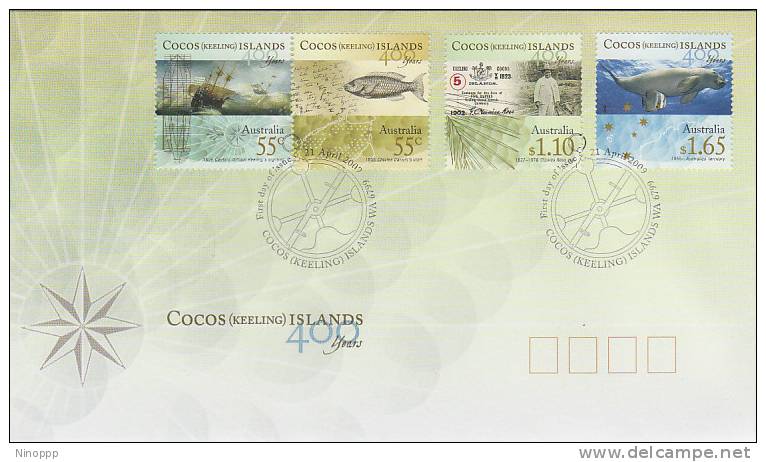 Cocos Islands  -2009 400 Years  FDC - Kokosinseln (Keeling Islands)