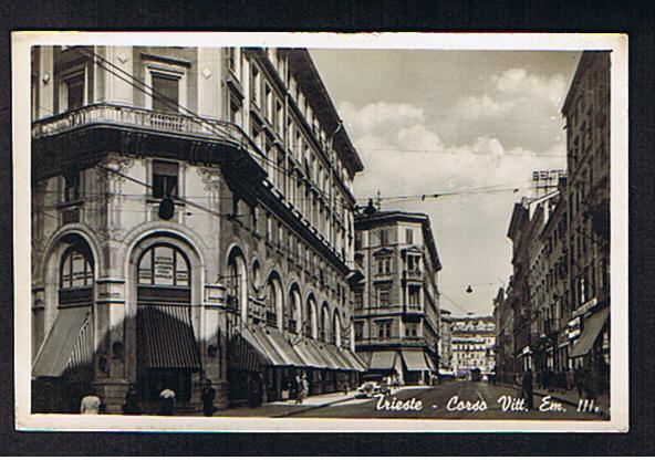 RB 565 - Early Real Photo Postcard Corso Vitt. Em. III - Trieste Italy - Trieste (Triest)