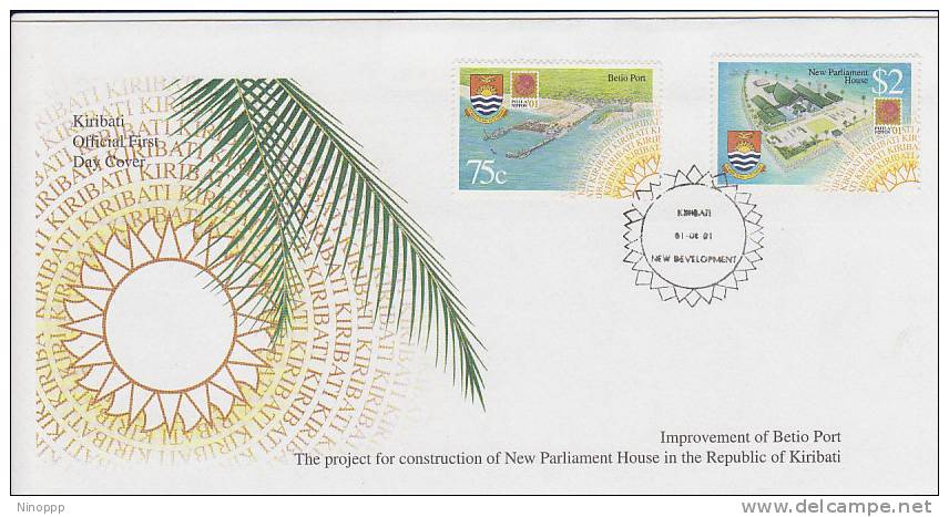 Kiribati-2001 Betio Port FDC - Kiribati (1979-...)