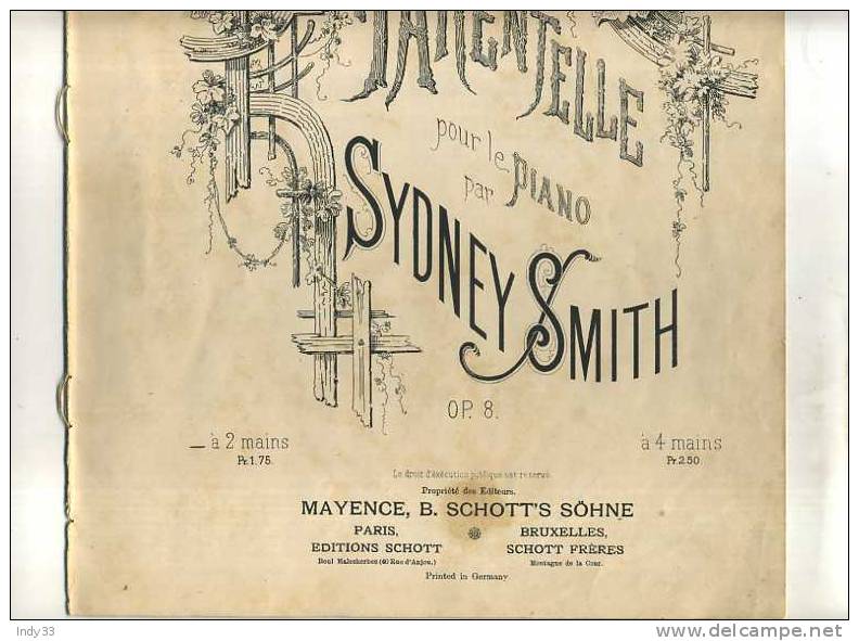 - TARENTELLE POUR LE PIANO PAR SYDNEY SMITH - Keyboard Instruments