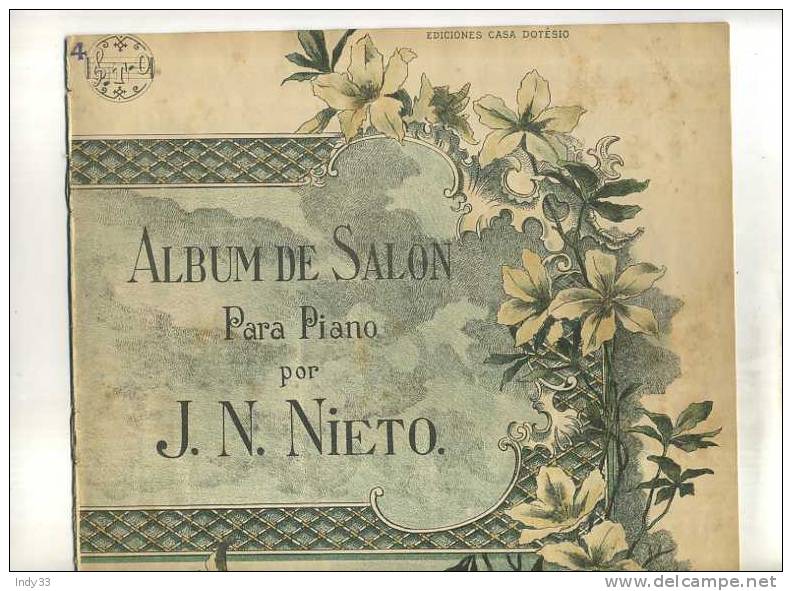 - ALBUM DE SALON PARA PIANO POR J.N. NIETO . SERENATA ANDALUZA - Strumenti A Tastiera