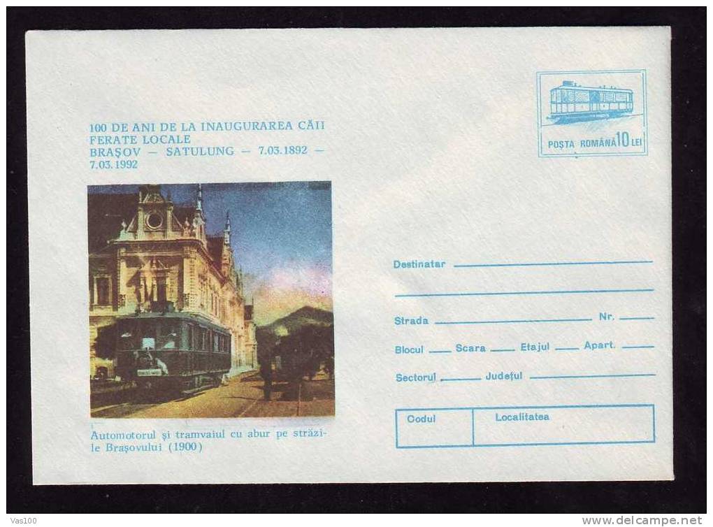 Romania Enteire Postal STATIONERY TRAMWAYS TRAM 1992 Unused. - Tranvías