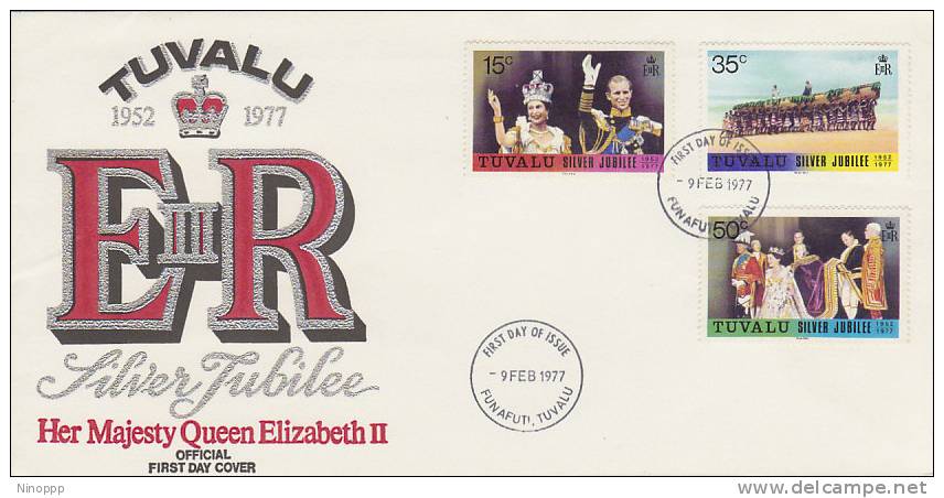 Tuvalu-1977 Queen Elizabeth Silver Jubilee FDC - Tuvalu