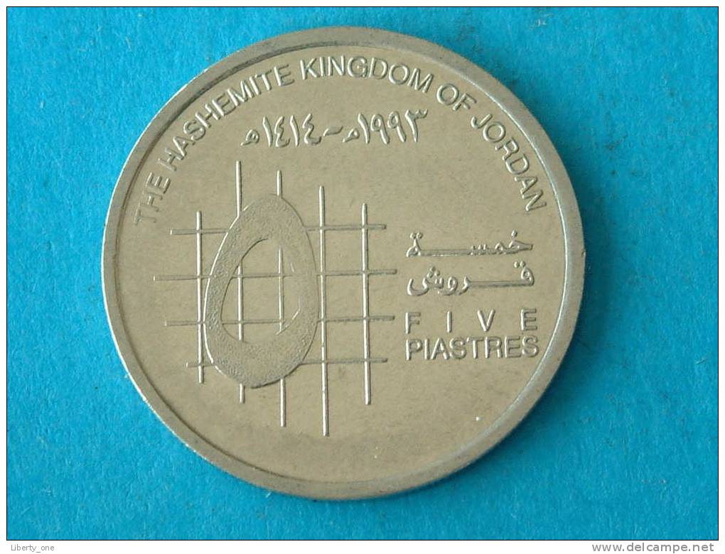 1993 - FIVE PIASTRES / KM 54 ( For Grade, Please See Photo ) !! - Jordanie