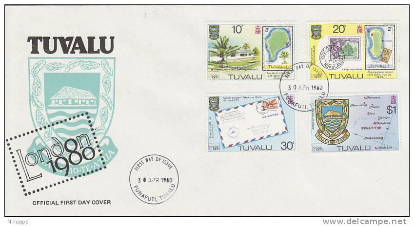 Tuvalu-1980 London 80 FDC - Tuvalu (fr. Elliceinseln)