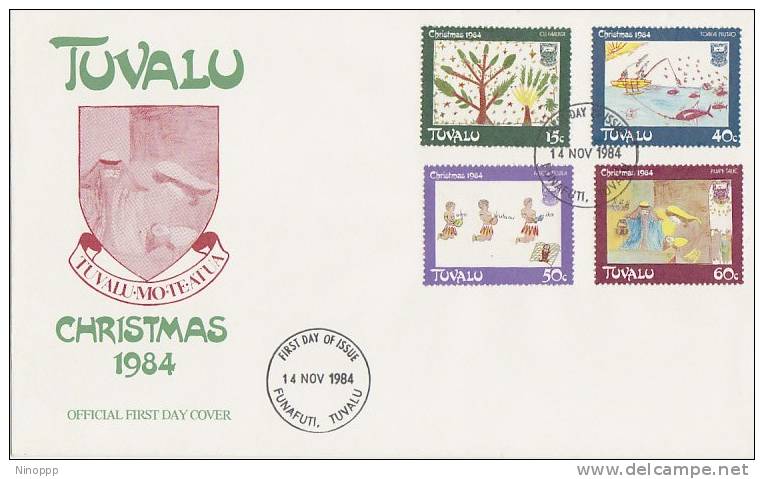 Tuvalu-1984 Christmas FDC - Tuvalu (fr. Elliceinseln)