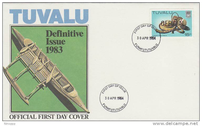 Tuvalu-1984 Handcrafts 15c Official FDC - Tuvalu (fr. Elliceinseln)