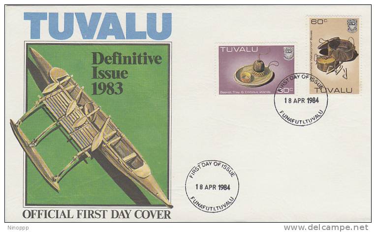 Tuvalu-1984 Handcrafts 30c And 60c FDC - Tuvalu (fr. Elliceinseln)